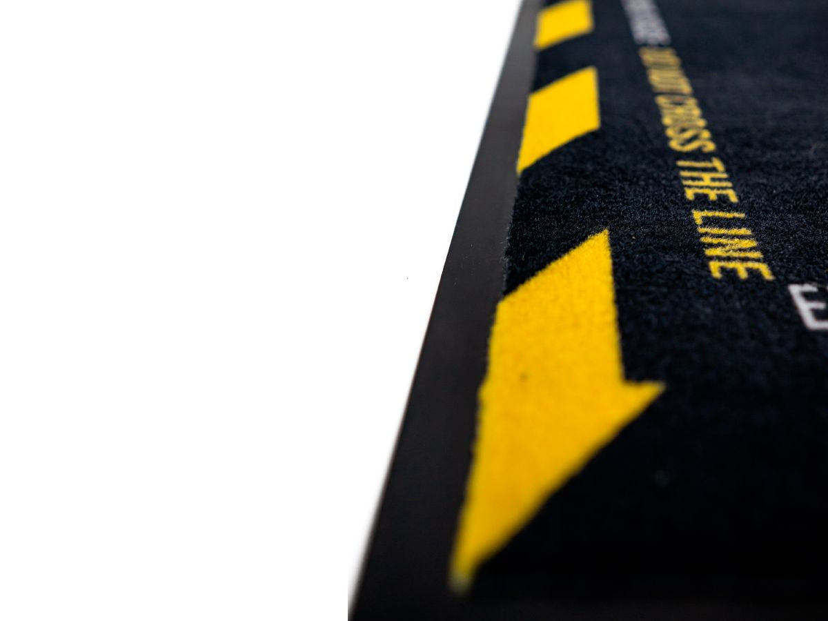 Original WRS Rectangular Motorcycle Carpet With Logo And Yellow Line