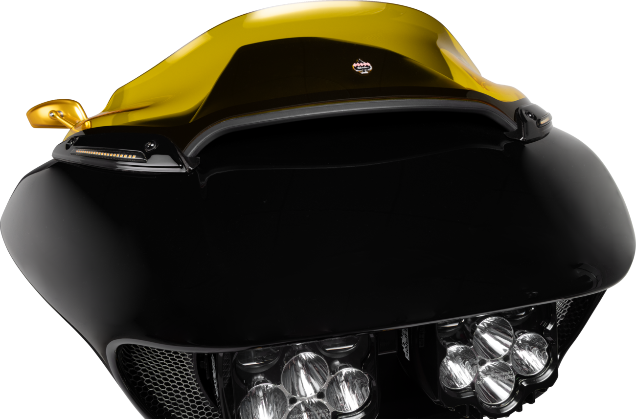 Kolor Flare® Windshield - 6" - Yellow - '15-'25 FLTR