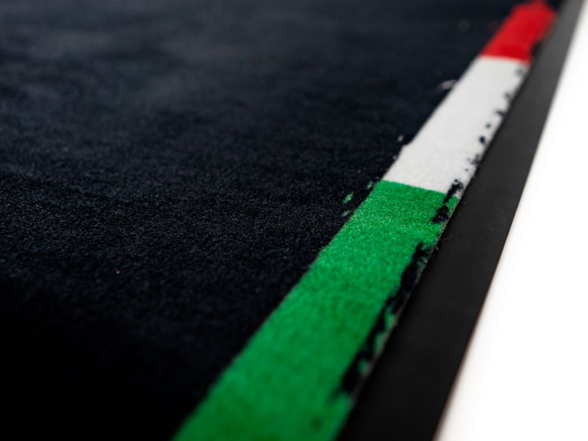 Original WRS Rectangular Motorcycle Carpet With Logo And Italian Flag