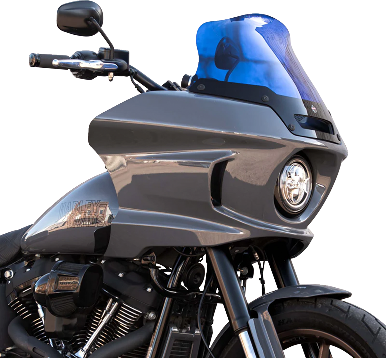 Kolor Flare® Windshield - 8" - Blue - '22-'25 FXLRST