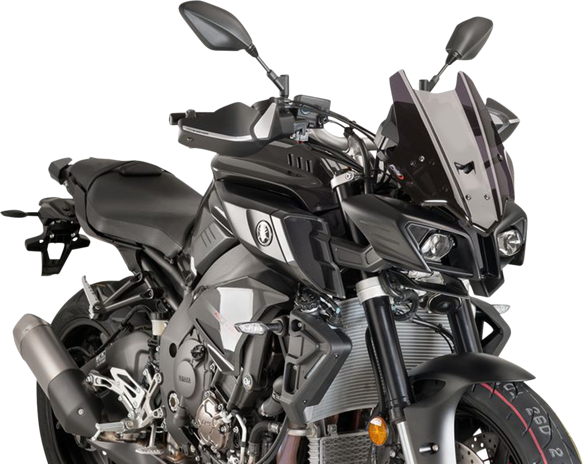 Race Windscreen - 14-1/4" - Dark Smoke - MT10