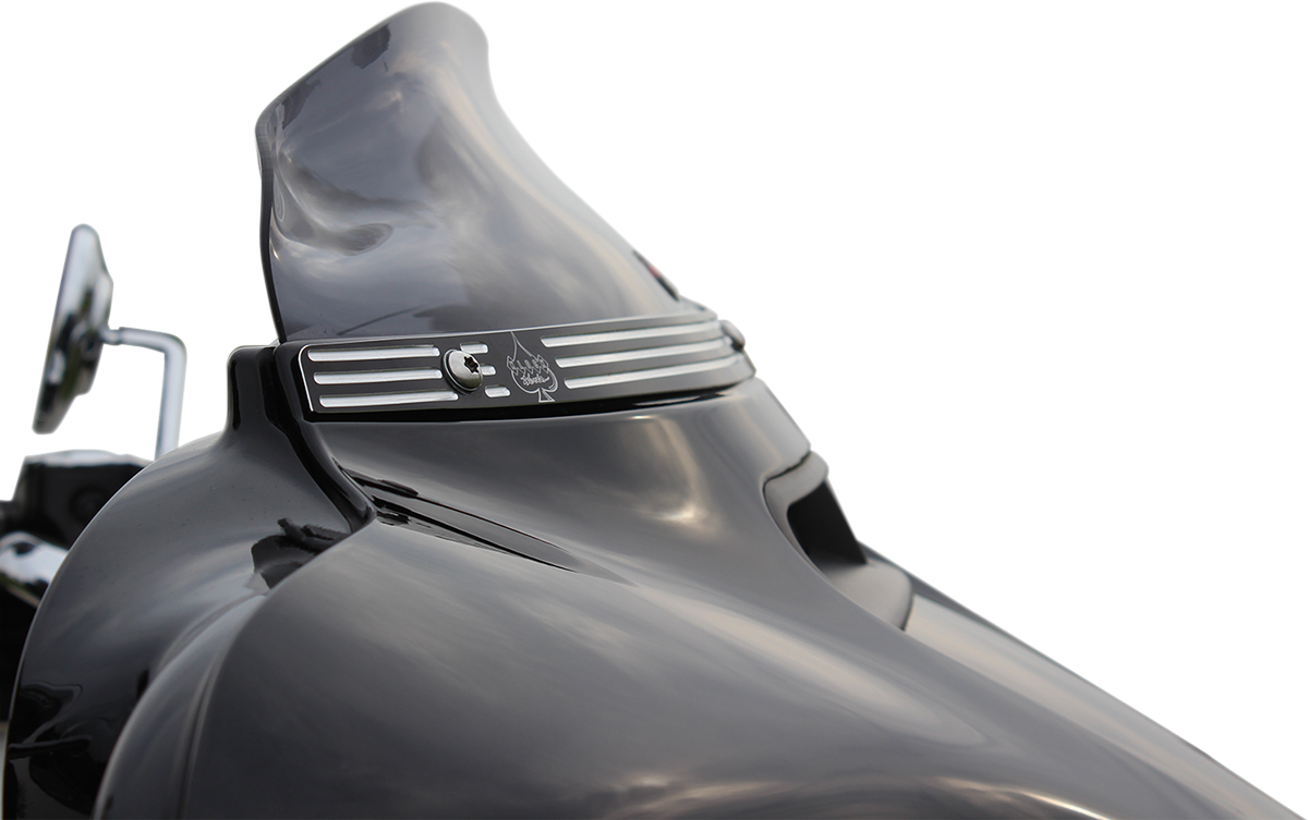 Flare® Windshield - 4" - Dark Smoke - '14-'25 FLH
