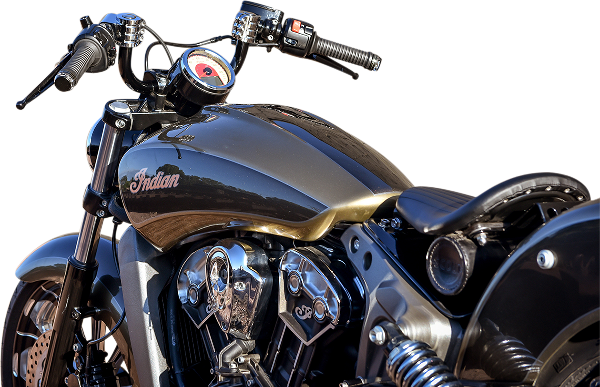 Klip Hanger Handlebar For Indian - 5" - Black/Chrome