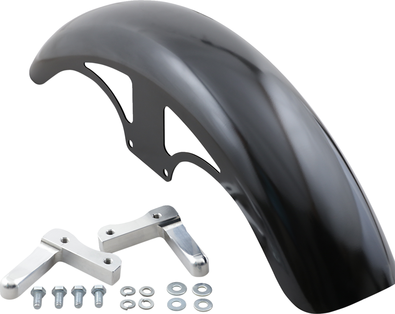 P-Tom Front Fender - Black - 19" - HD Softail