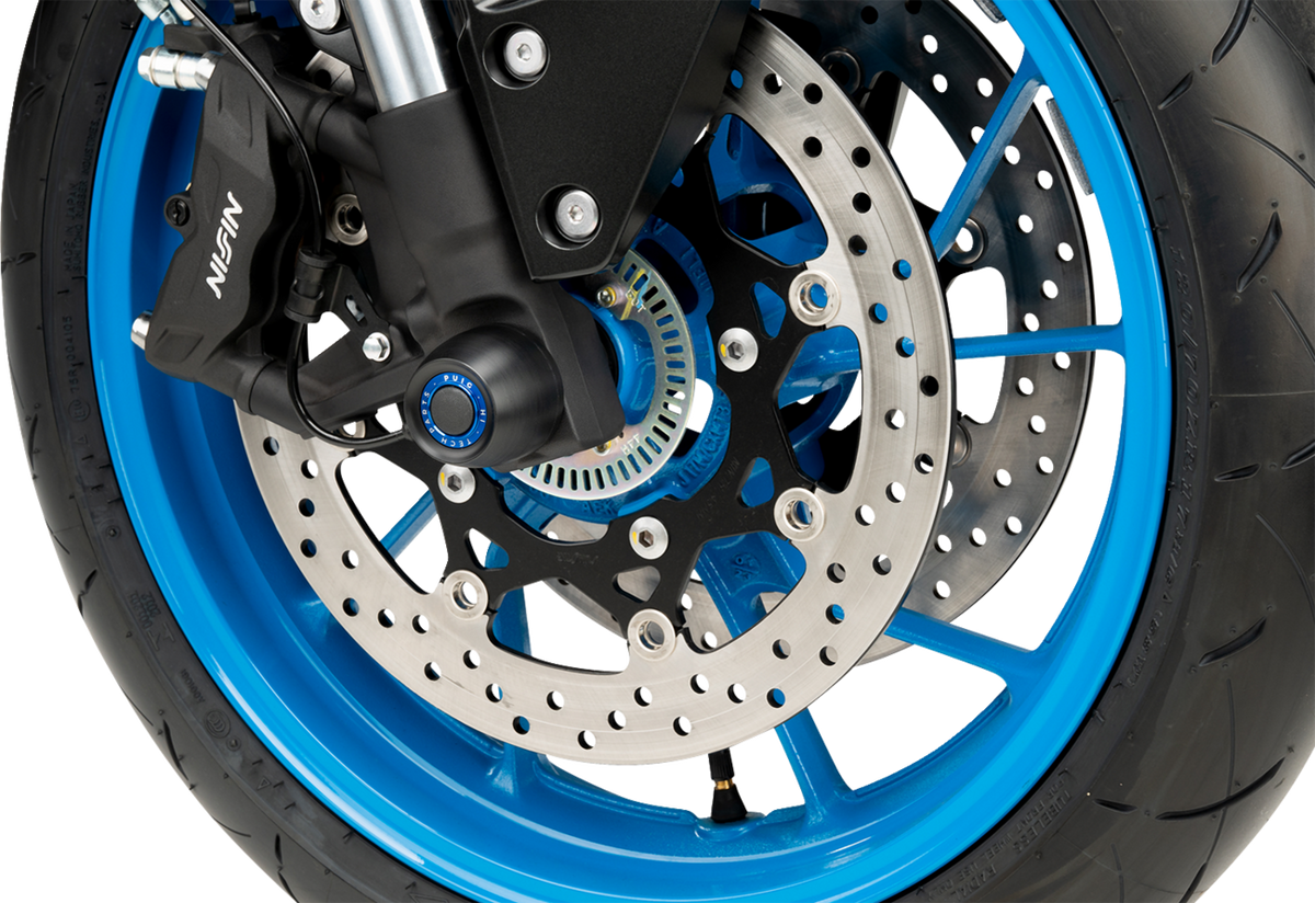 Axle Sliders - Front - Black - Pair - Suzuki GSX-8R/S