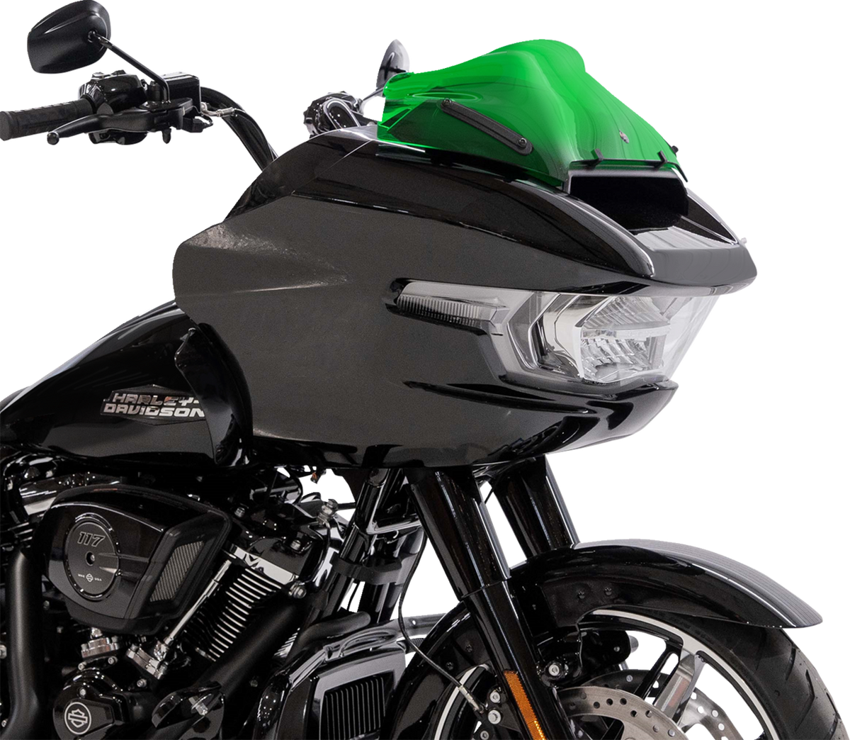 Kolor Flare® Windshield - 8" - Green - '23-'25 FLTRX