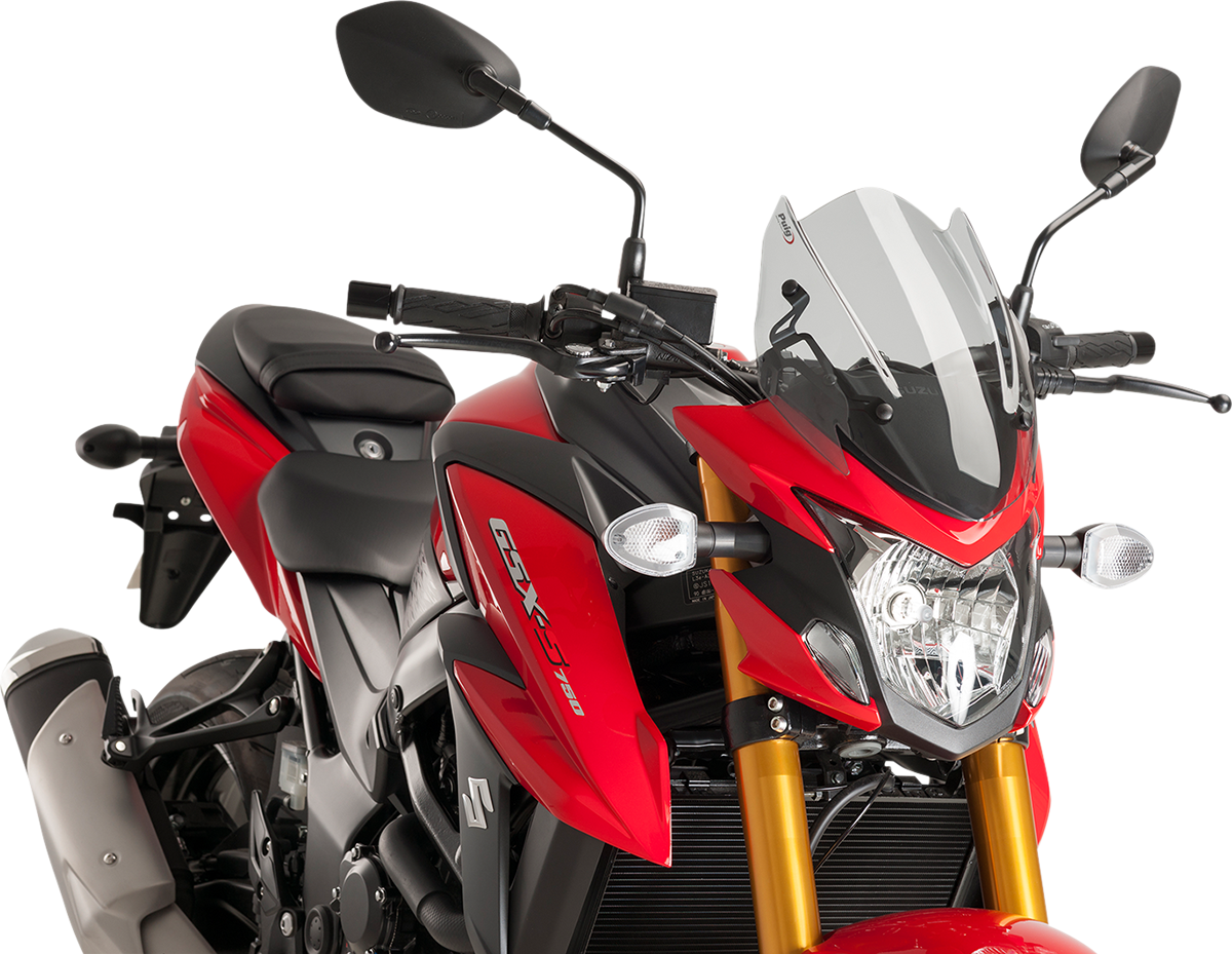 Naked Sport Windscreen - 12-1/4" - Smoke - Suzuki