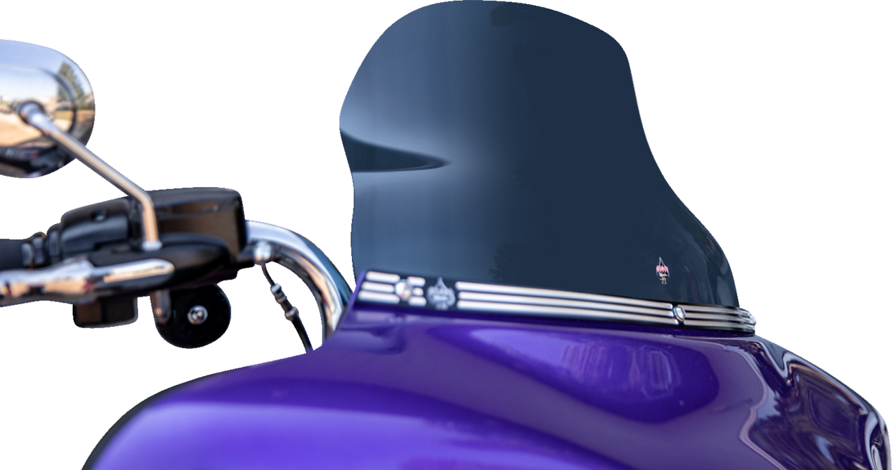 Flare® Windshield - 10-1/2" - Dark Smoke - '96-'13 FLH