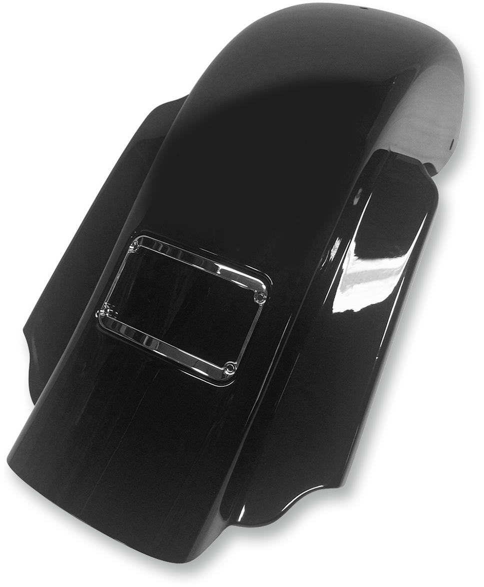 The One Rear Fender - Frenched - Black - Steel