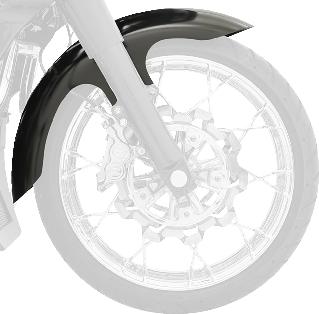 Henry Front Fender - Black - 16"-19" - HD Touring/Trike