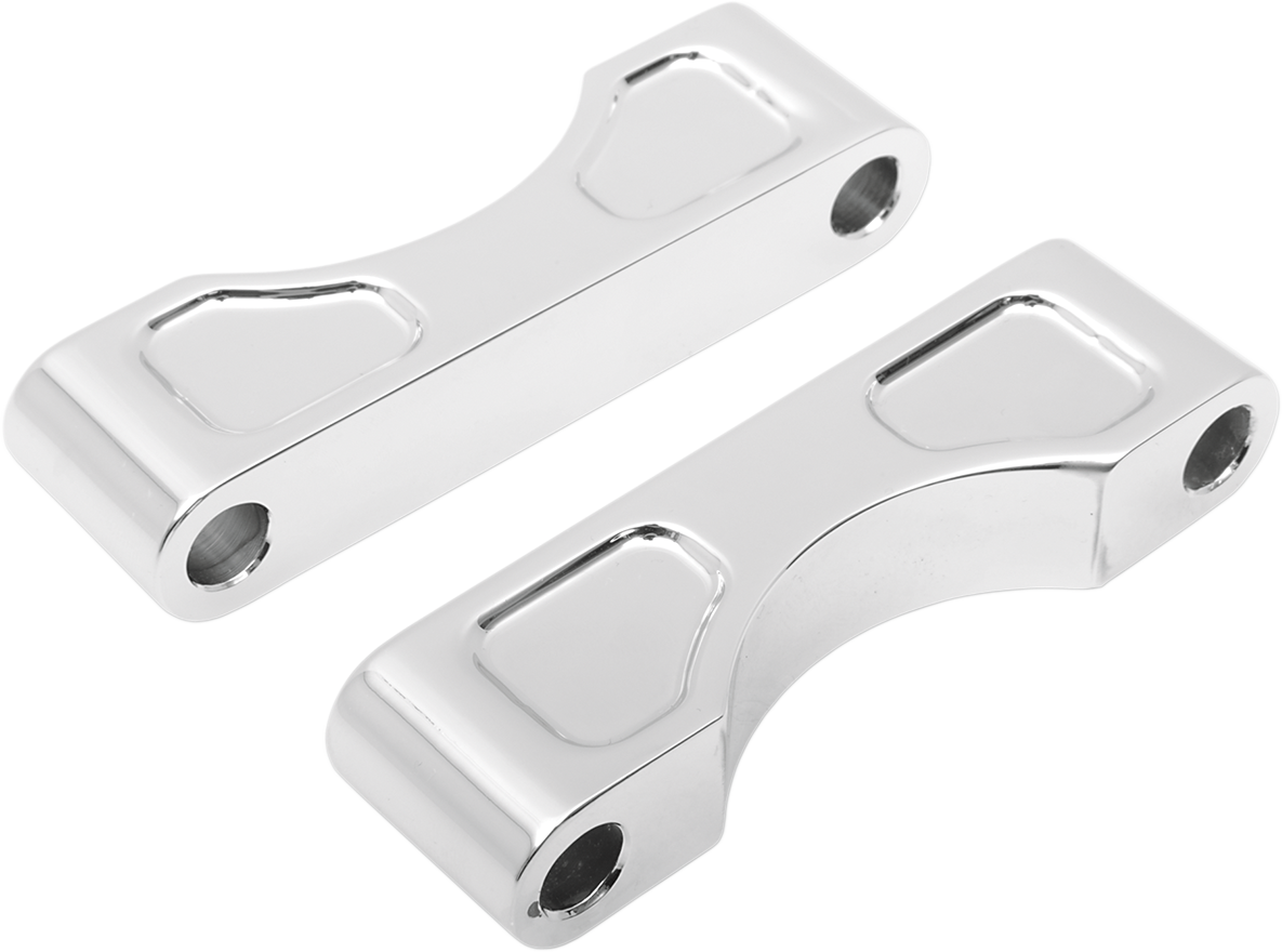 Hugger Front Fender Mounting Blocks - For 16"/17"/18"/19" Wheels - Satin
