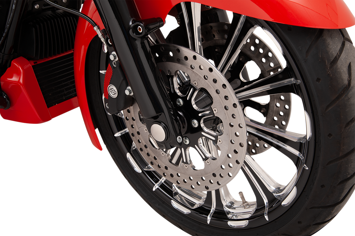 Axle Kit - Flush Mount - Front - Black W/Polished End Caps