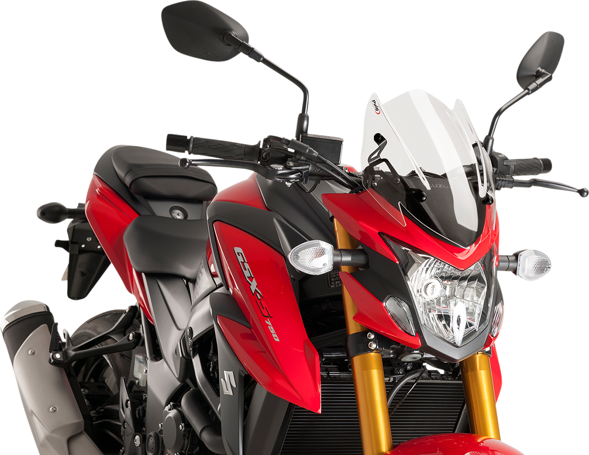 Naked Sport Windscreen - 12-1/4" - Clear - Suzuki
