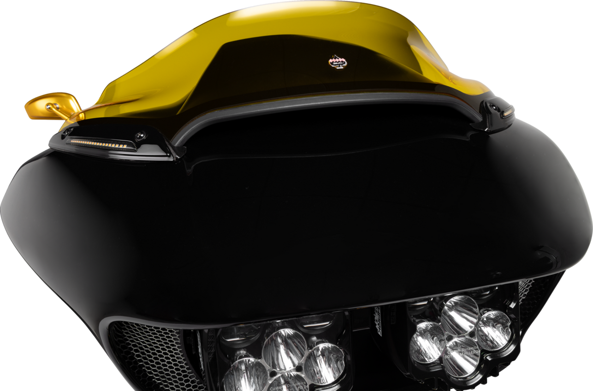 Kolor Flare® Windshield - 6" - Yellow - '15-'25 FLTR