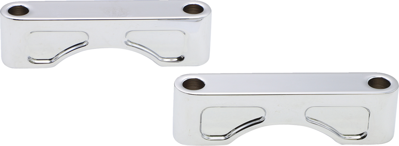 Hugger Front Fender Mounting Blocks - For 21" Wheels - Chrome