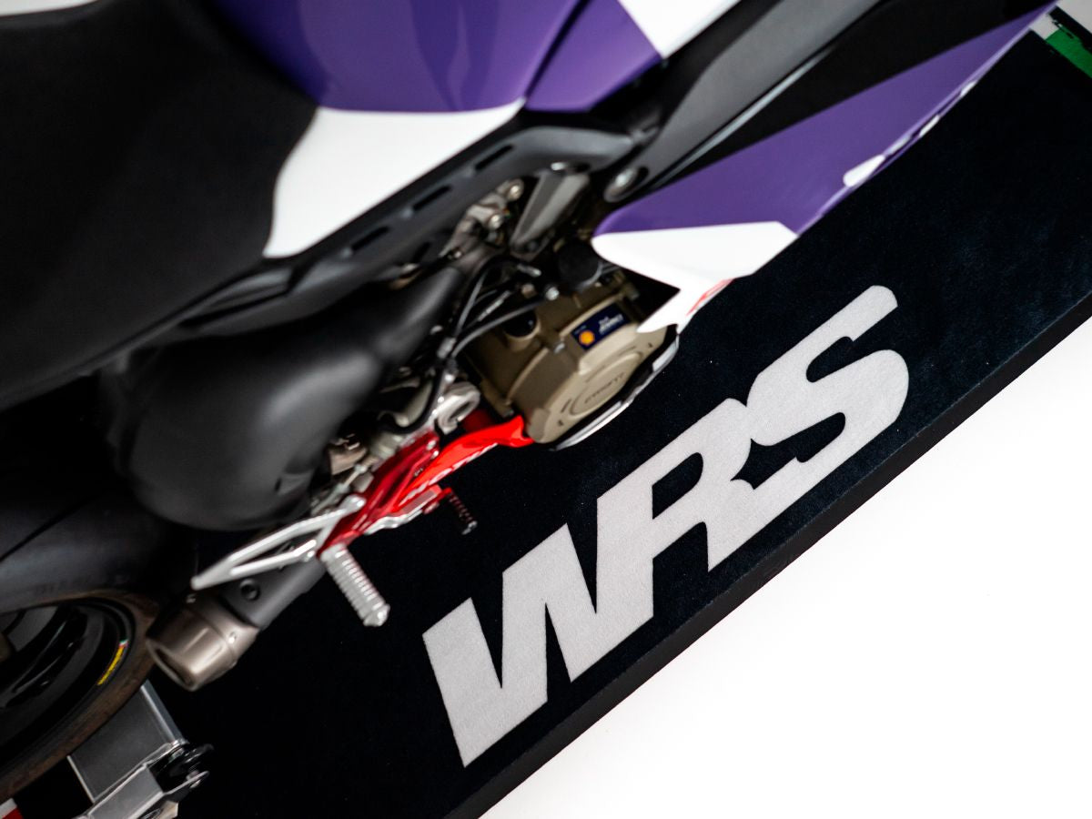 Original WRS Rectangular Motorcycle Carpet With Logo And Italian Flag