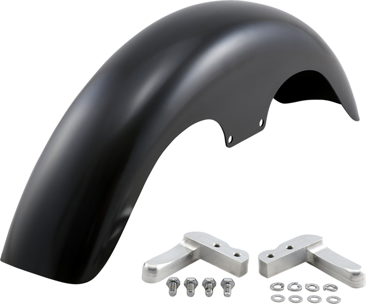 Klub Front Fender - Black - 19" - HD Dyna/Softail