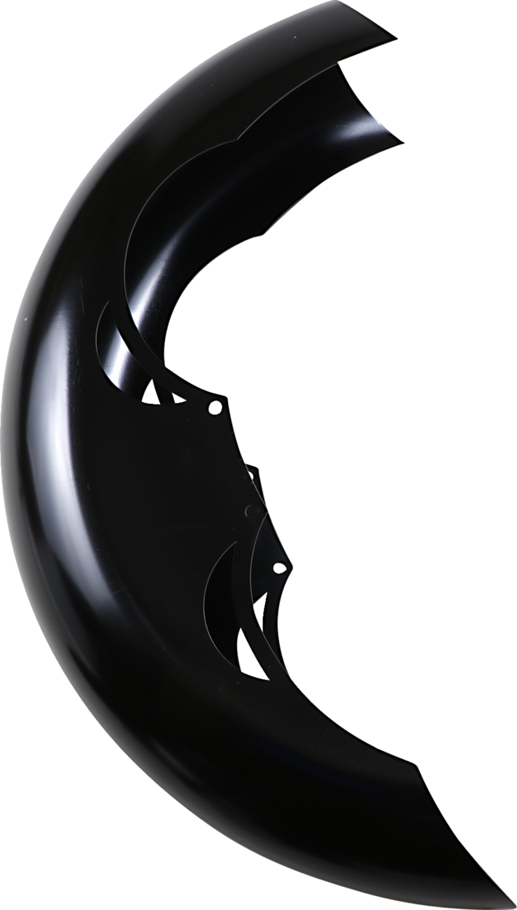Tude Front Fender - Black - 16"-19" - HD Touring/Trike