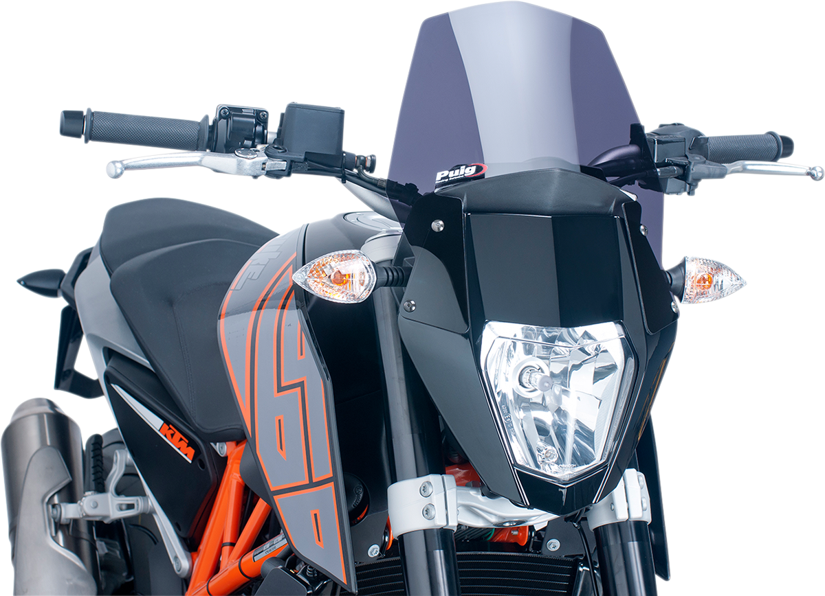 New Generation Windscreen - 10-1/2" - Dark Smoke - KTM 690