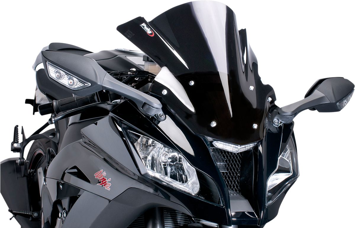 Race Windscreen - 16-1/8"Black - ZX10R