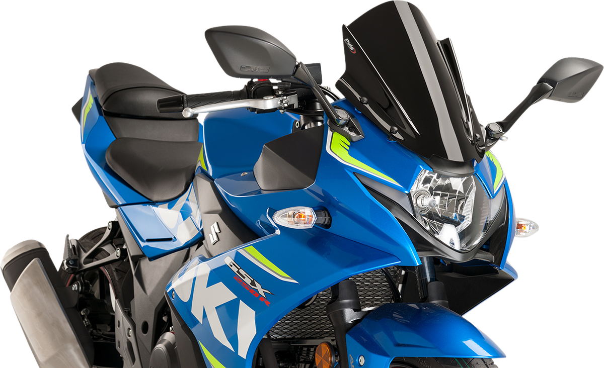 Race Windscreen - 14-3/8" - Black - Suzuki