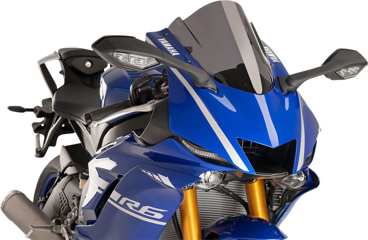 Race Windscreen - 14-1/4" - Dark Smoke - Yamaha