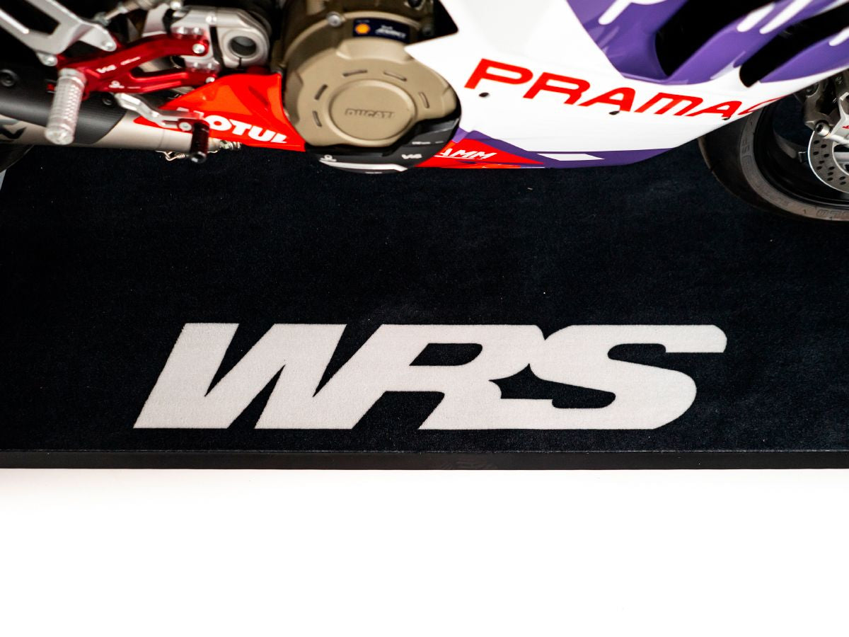 Original WRS Rectangular Motorcycle Carpet With Logo And Italian Flag