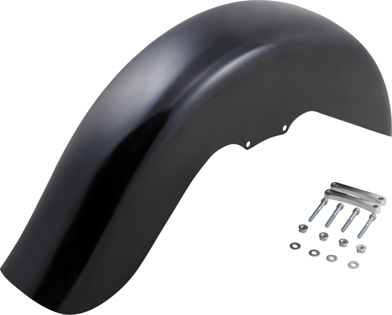 Benchmark Front Fender - Non-Raked - Black - 21" - HD Touring/Trike