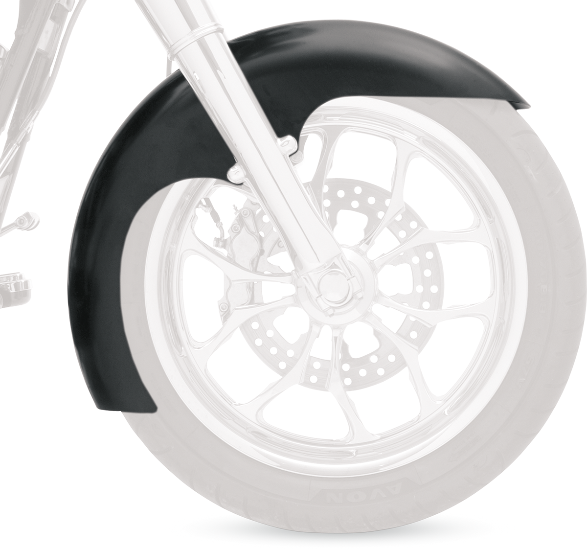 Level Front Fender - Black - 16"-19" - HD Touring/Trike