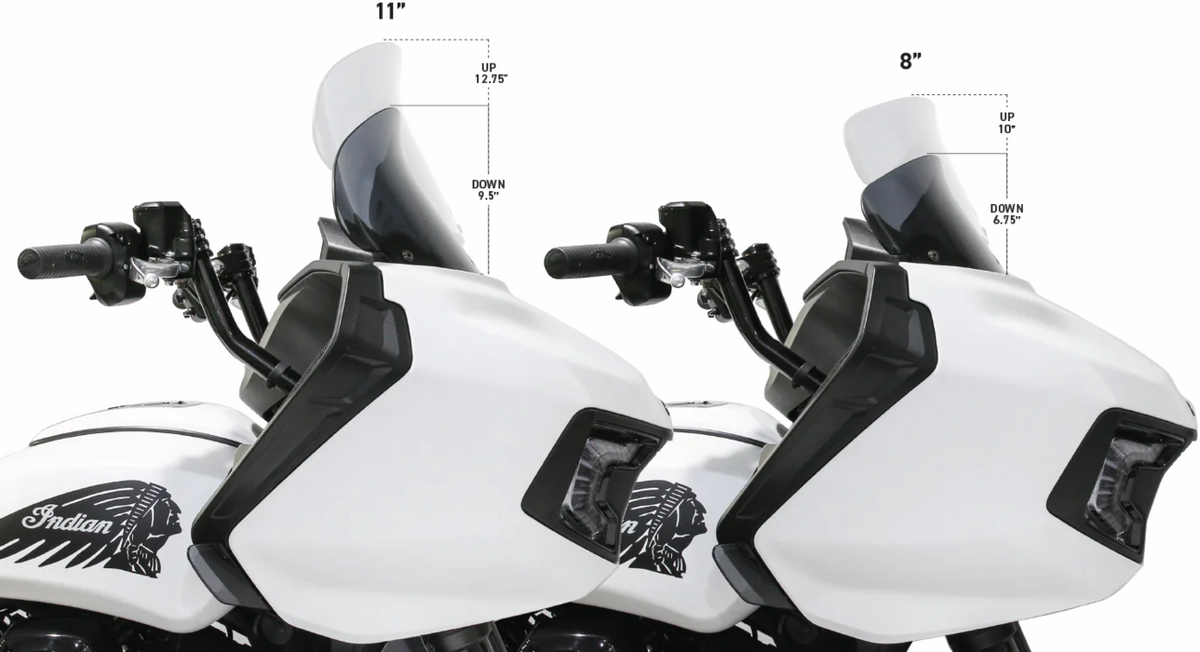 Flare® Windshield - 14" - Tall - Dark Smoke - '14-'25 Indian