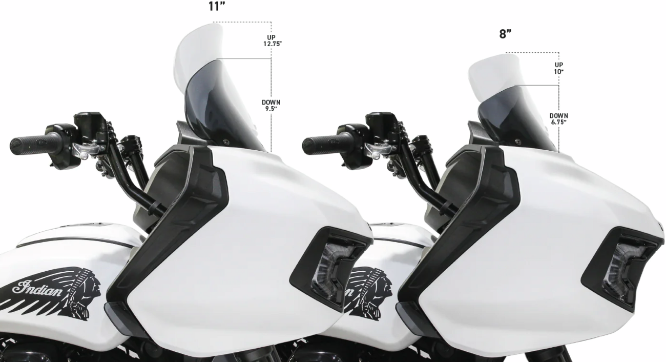Flare® Windshield - 14" - Tall - Dark Smoke - '14-'25 Indian