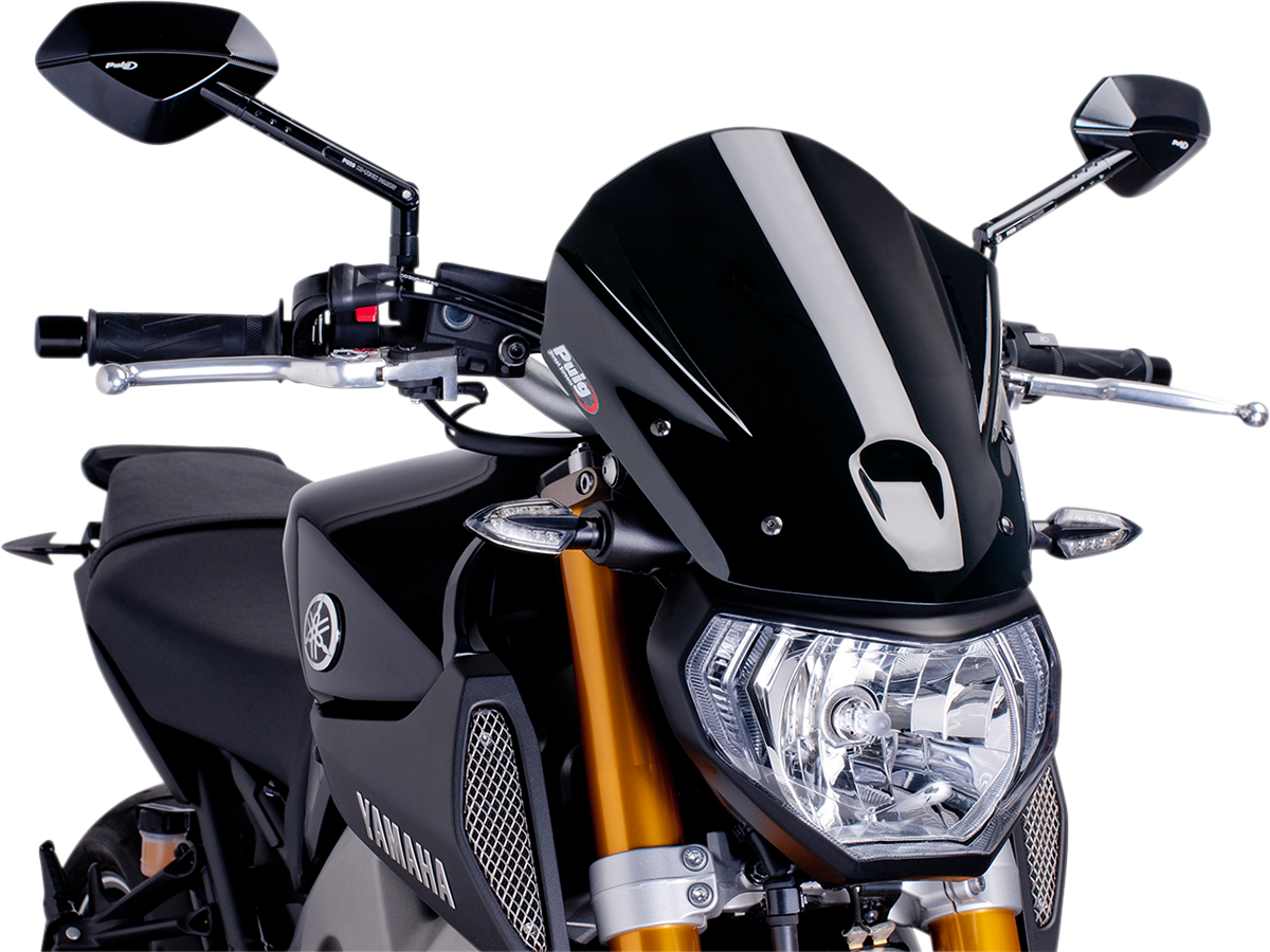 New Generation Windscreen - 13-3/4" - Black - MT09