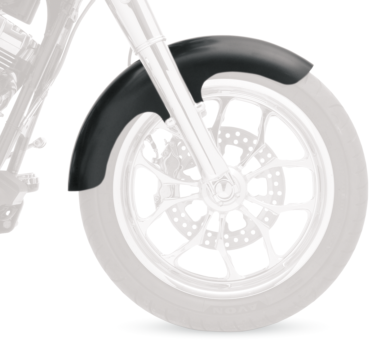 Thickster Front Fender - Black - 16"-19" - HD Touring/Trike