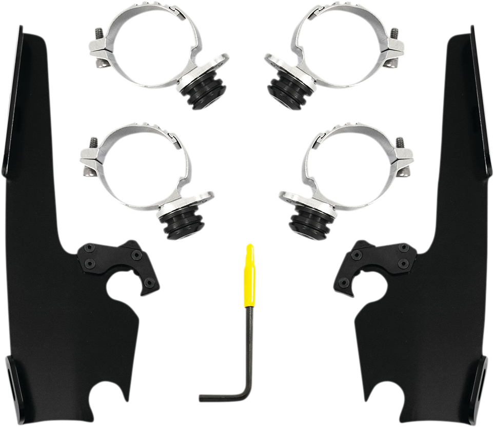 Fats/Slim Windshield Trigger Lock Complete Mount Kit - Black - XL