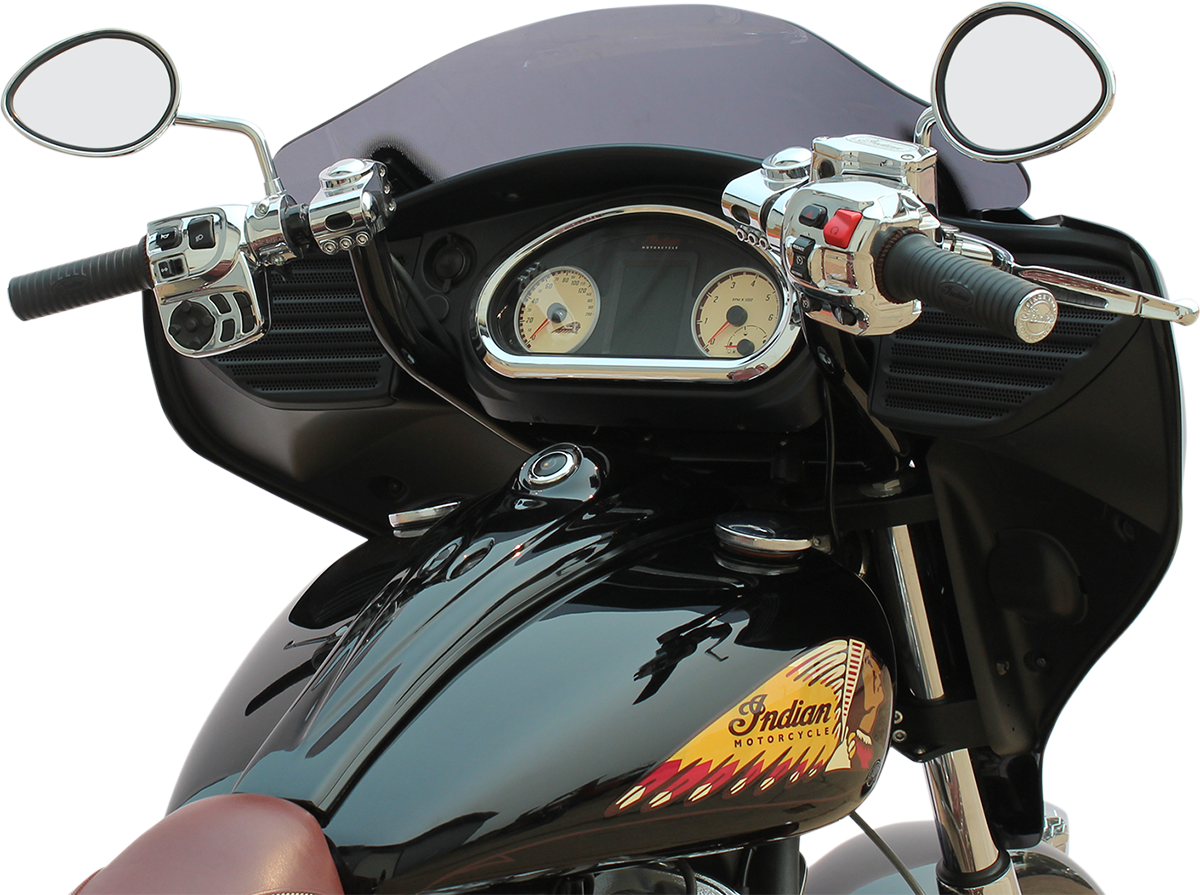 Klip Hanger Handlebar For Indian - 12" - Black/Chrome