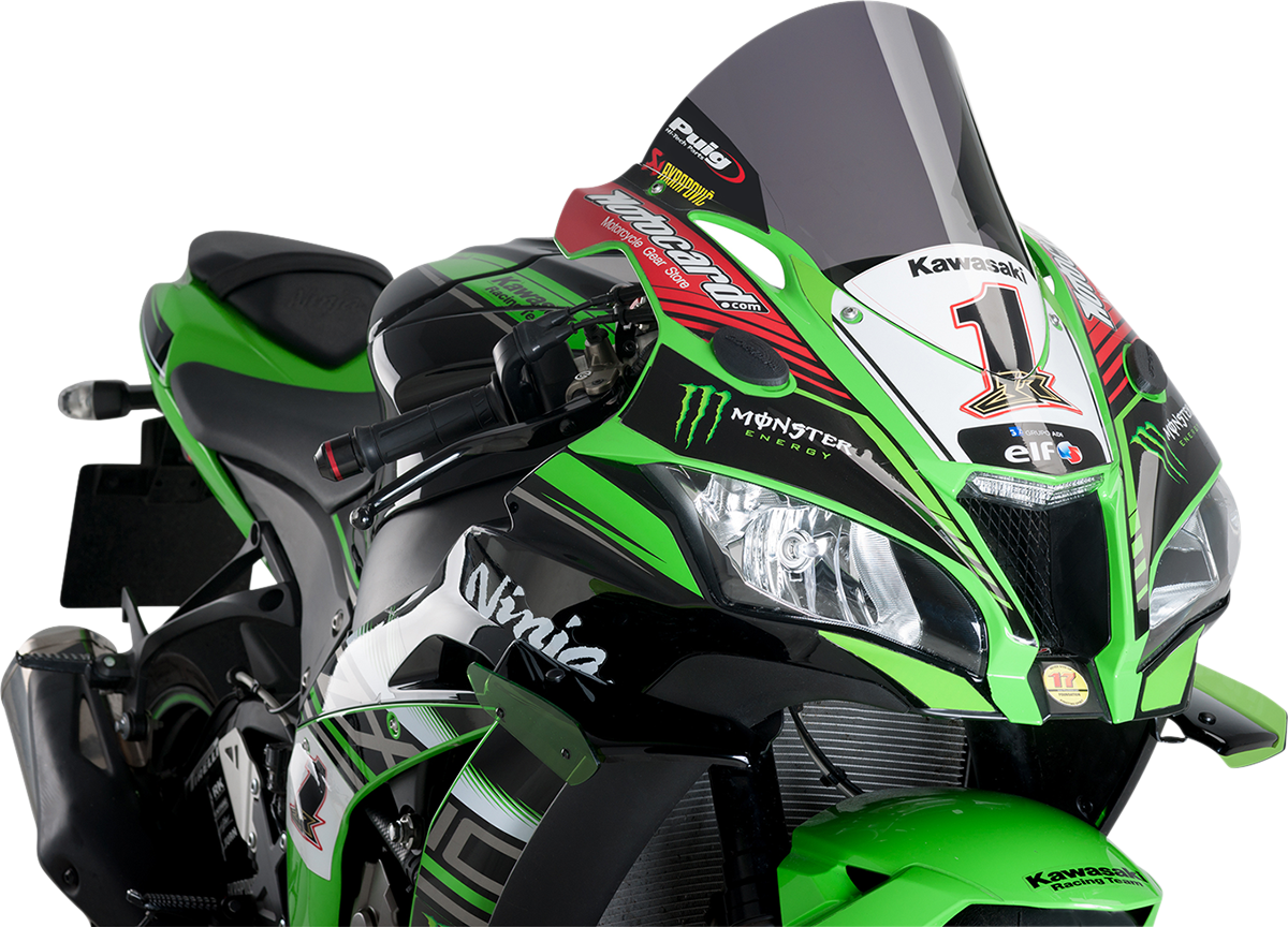 Race Windscreen - 14-1/4" - Dark Smoke - Kawasaki