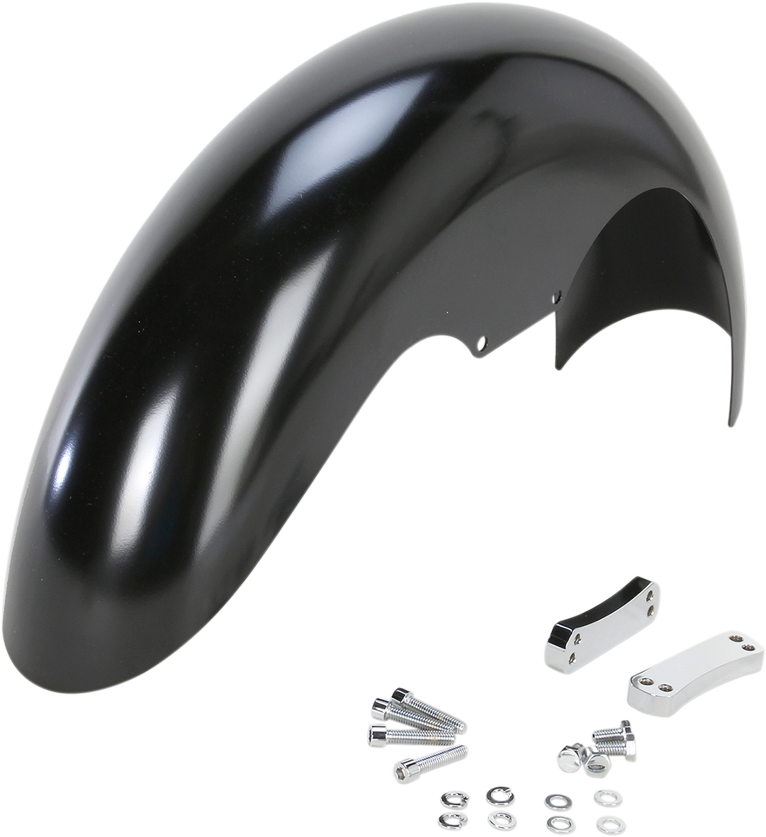 Level Front Fender - Black - 19" - HD Dyna/Softail