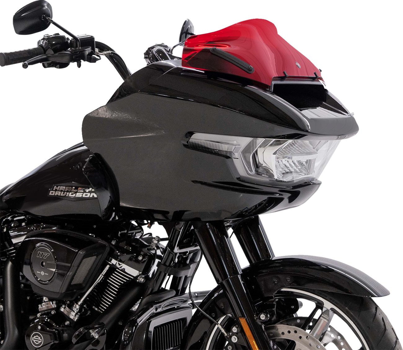 Kolor Flare® Windshield - 8" - Red - '23-'25 FLTRX