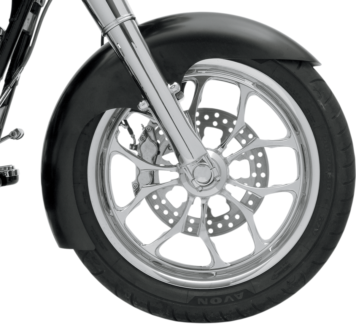Level Front Fender - Black - 21" - HD Touring/Trike