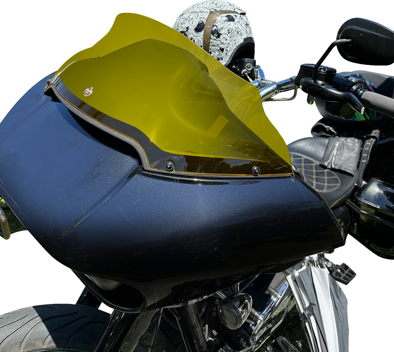 Kolor Flare® Windshield - 9" - Yellow - '15-'25 FLTR