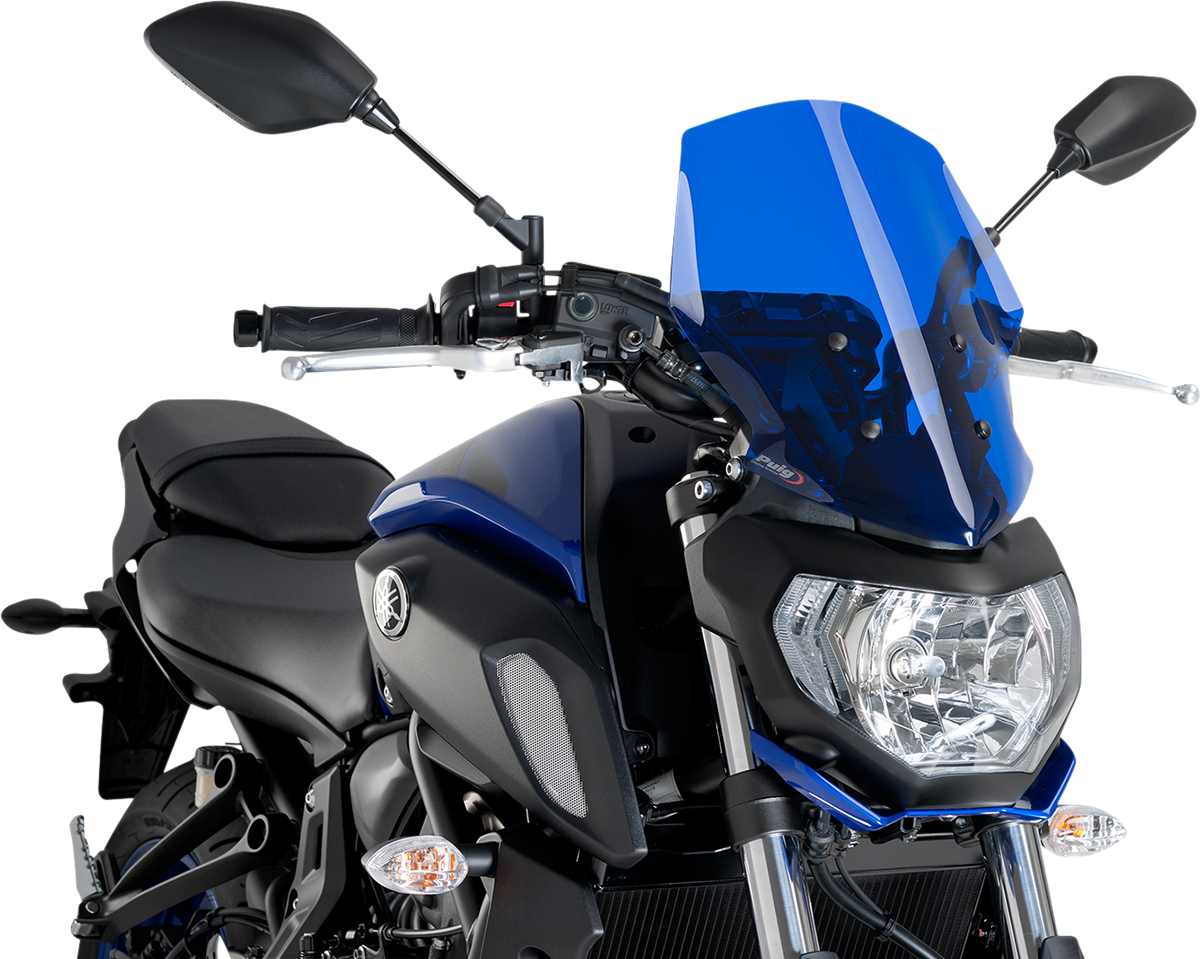 Naked Touring Windscreen - 14-1/4" - Blue - Yamaha