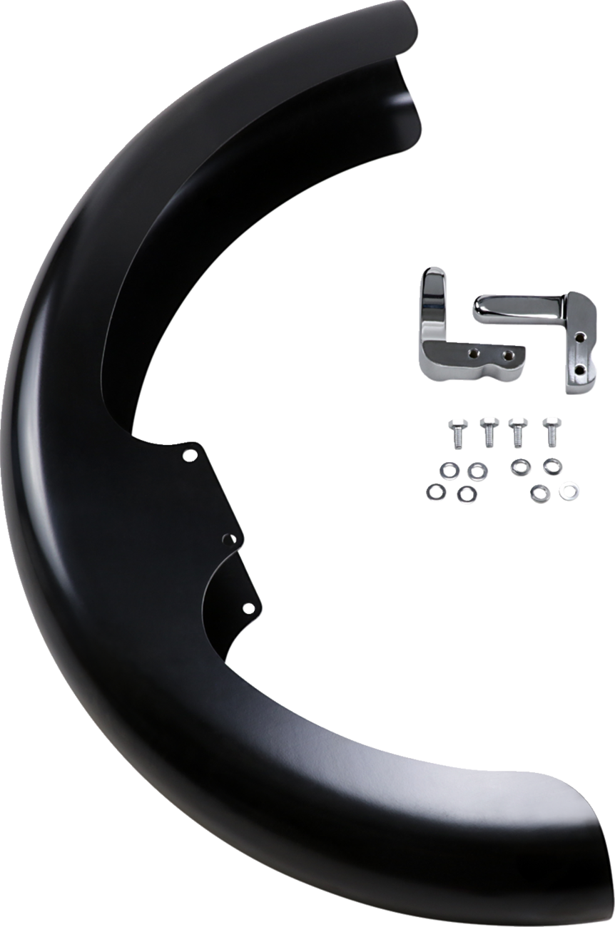 Wrapper Front Fender - Black - 19" - HD Dyna/Softail