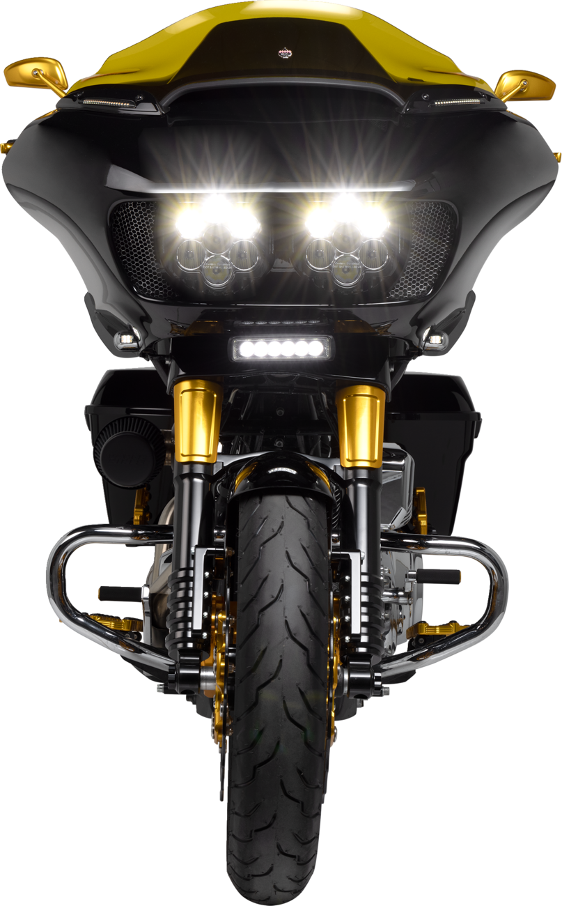 Kolor Flare® Windshield - 6" - Yellow - '15-'25 FLTR