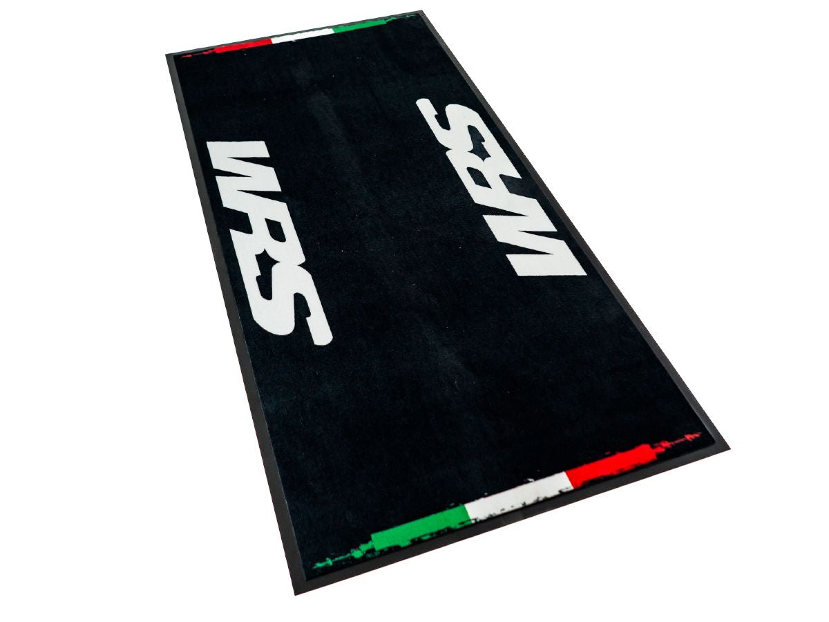 Original WRS Rectangular Motorcycle Carpet With Logo And Italian Flag
