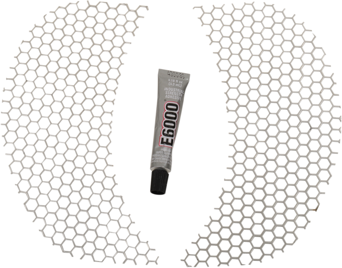 Fairing Vent Screen - Honeycomb - Chrome - FLTR