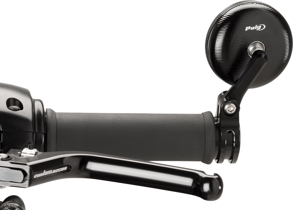Mirror - Tracker - Rear View - Round - Black