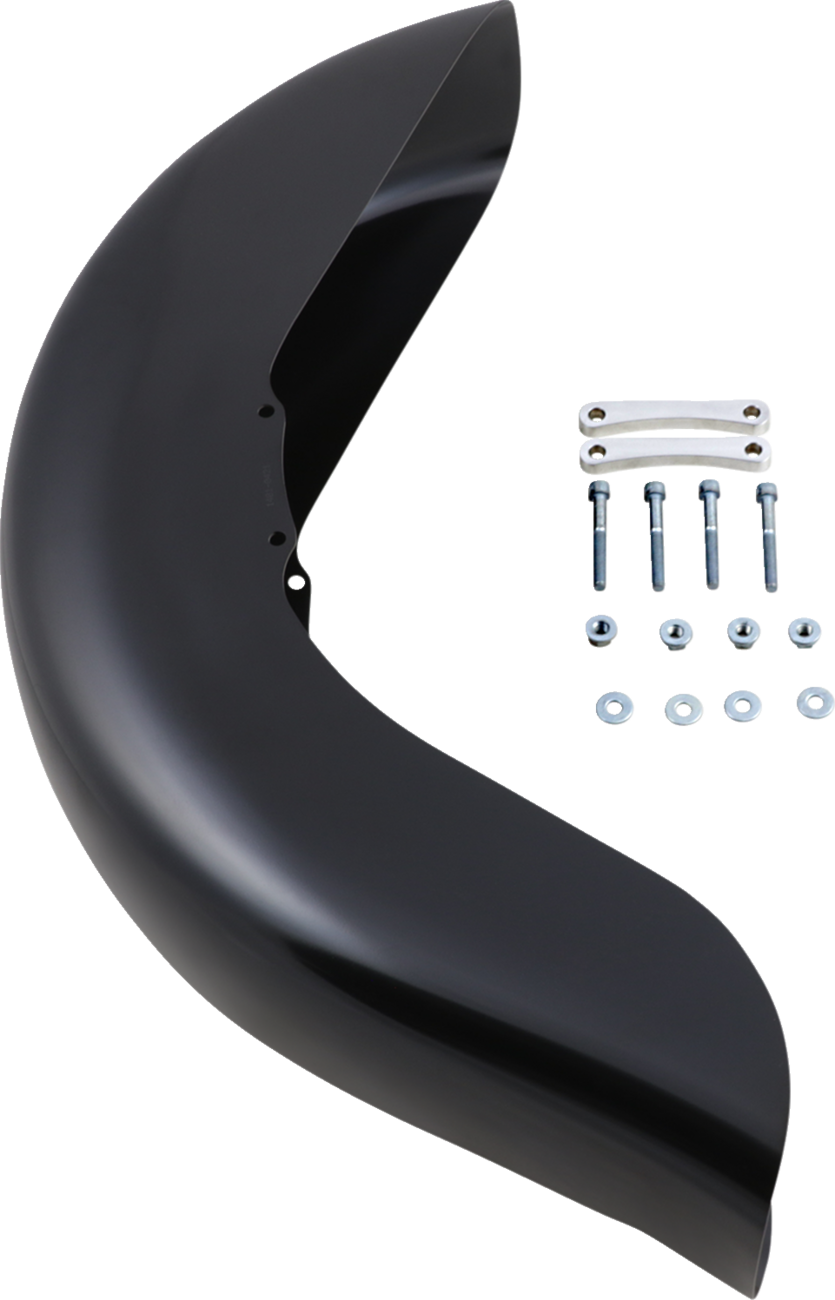 Benchmark Front Fender - Non-Raked - Black - 16"-19" - HD Touring/Trike