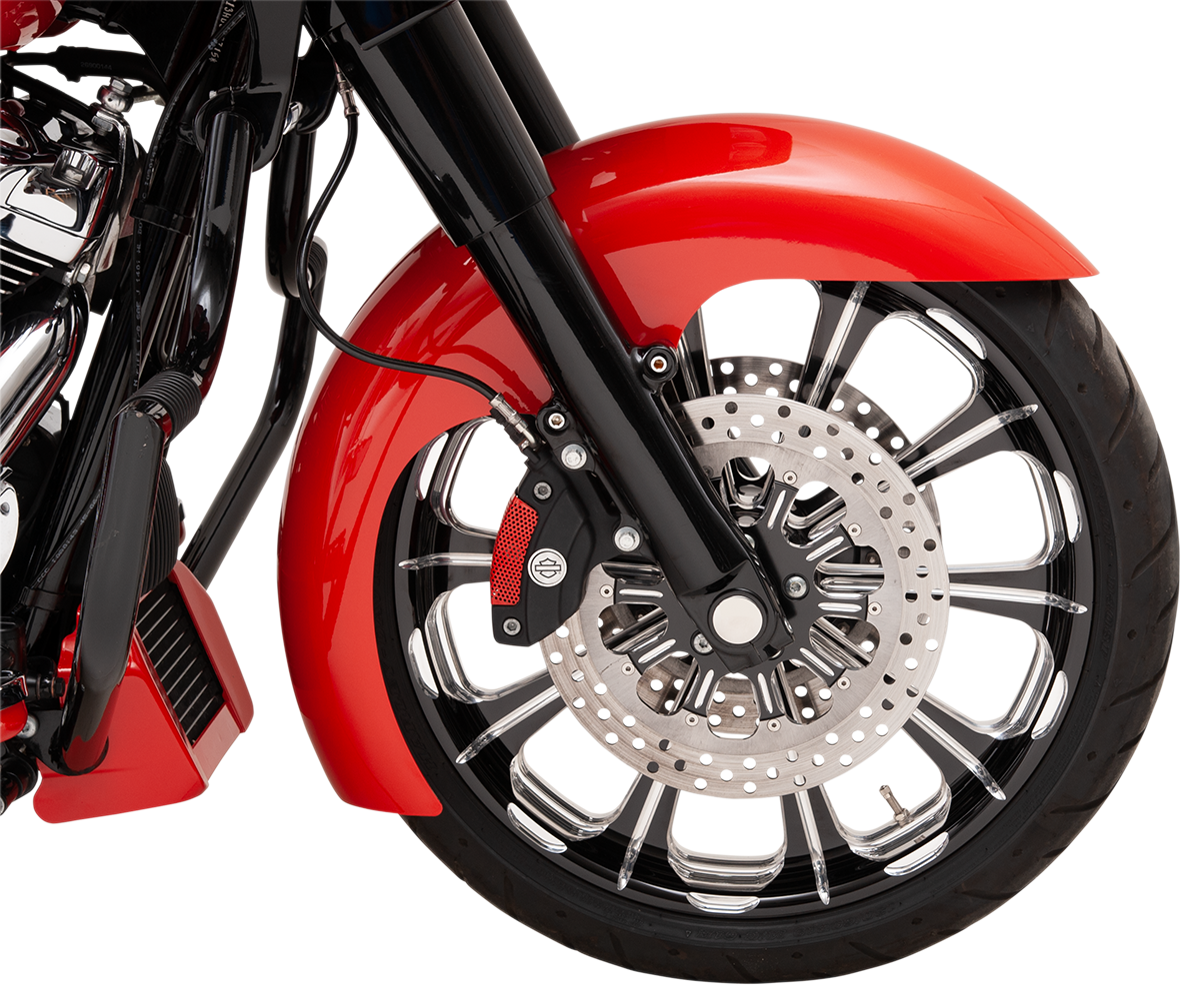 Level Front Fender - Black - 21" - HD Touring/Trike