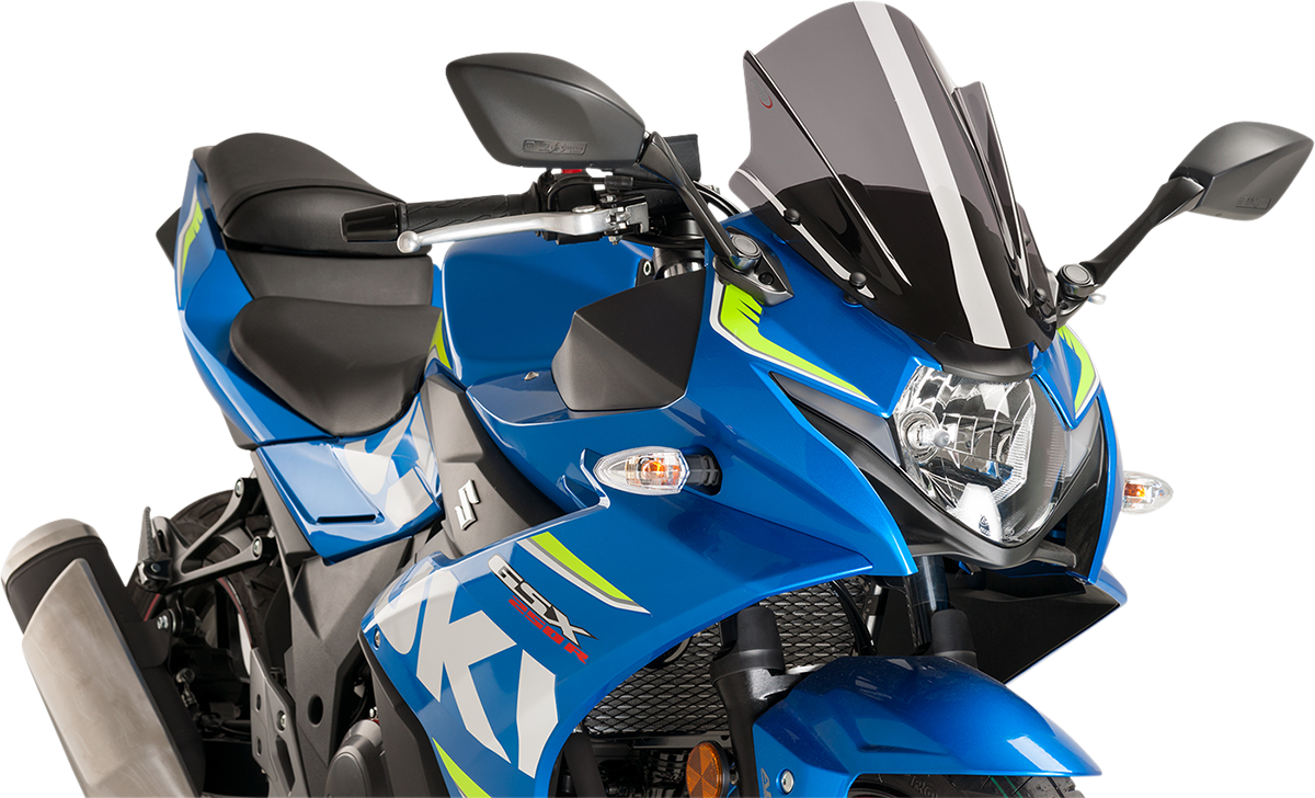 Race Windscreen - 14-3/8" - Dark Smoke - Suzuki