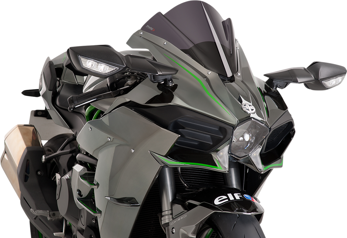 Race Windscreen - 13" - Dark Smoke - Ninja